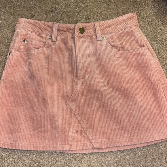 Pink denim mini skirt - Picture 1 of 5
